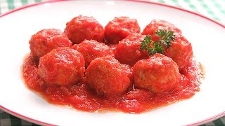 Albóndigas en Salsa de Tomate  Muy Fáciles y Jugosas [upl. by Bully]