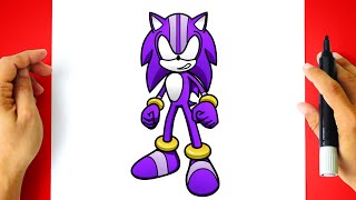 How to DRAW DARKSPINE SONIC [upl. by Attennhoj]