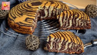 Veganer Zebrakuchen ohne Küchenmaschine [upl. by Airym]