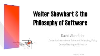 Walter Shewhart and the Philosophy of Software [upl. by Ahsinehs]