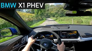 2023 BMW X1 XDRIVE30e PHEV 326 HP POV TEST DRIVE [upl. by Lobell]