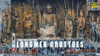 Longmen Grottoes Walking Tour The Wonder of Over 100000 Buddha Statues  Luoyang China  4K HDR [upl. by Nadabb]