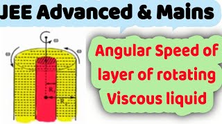 23 Viscosity  Two long vertical coaxial cylinders have a viscous liquids between them The radii [upl. by Demaria]