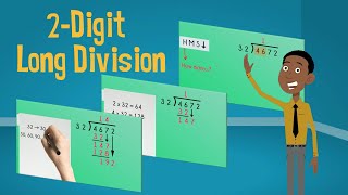 Long Division with 2Digit Numbers  EasyTeaching [upl. by Anuahsat]