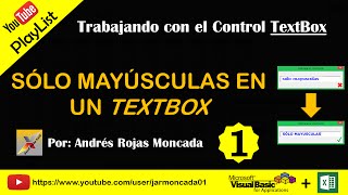 01 Sólo mayúsculas en un TextBox  VBA [upl. by Merkle]