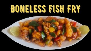 Boneless Fish fry Recipe  Pepper Fish fry  Yummy Boneless Fish fry Recipe  Fish Pepper Roast [upl. by Rebhun]