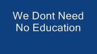 Pink Floyd  We Dont Need No Education Lyrics in Description [upl. by Anirat]