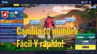 Como cambiar tu nombre de Epic Fortnite Nuevo método muy FÁCIL [upl. by Woodman]