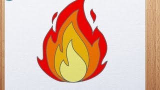 How to Draw a Fire  How to Draw Flame [upl. by Gregor]