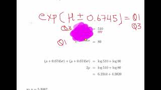 Lognormal Distribution  Method of Moments and Percentiles [upl. by Liman]