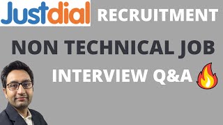 Just Dial  Recruitment  Interview Questions [upl. by Nirred74]