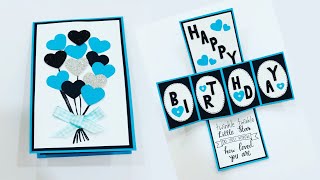 DIY  SURPRISE MESSAGE CARD FOR BIRTHDAY  Pull Tab Origami Envelope Card  Happy Birthday Card [upl. by Twedy]