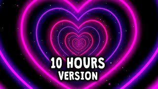 Neon Lights Love Heart Tunnel Particles Background 10 hours  HD Vj loop Disco Pink and Purple [upl. by Ahsinyt]