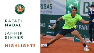 Rafael Nadal vs Jannik Sinner  Round 4 Highlights I RolandGarros 2021 [upl. by Ethelda190]