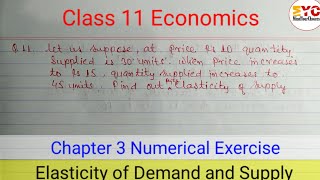 Find The Price Elasticity of Supply  Economics Class 11  Elasticity of Demand and Supply [upl. by Lennor]