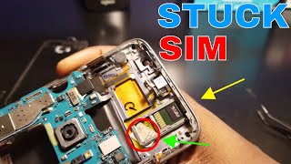 How do I remove Stuck sim Card tray  Samsung Galaxy S7  Phone Repair  Get Fixed [upl. by Iruy]