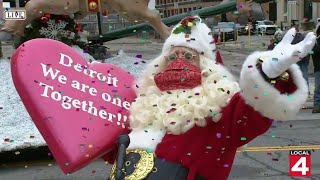 Santa Claus visits Detroit for 2020 Americas Thanksgiving Parade [upl. by Nalyorf]