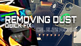 Fanatec CSL Elite Pedal Fix  Potentiometer Problem  Dust removing from the CSL Elite Pedal  f1 [upl. by Eicirtap]