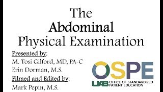 The GIAbdominal Physical Examination [upl. by Lemcke953]