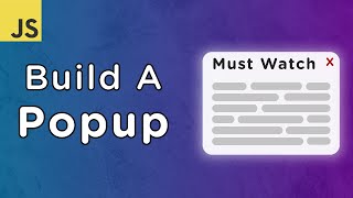 Build a Popup With JavaScript [upl. by Notyrb]