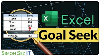 Using the Excel Goal Seek Function [upl. by Methuselah715]