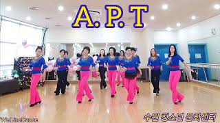 APT linedance  수원 청소년 문화센터 [upl. by Nilkcaj]