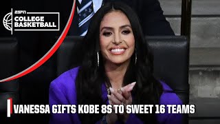 Vanessa Bryant gifts Kobe 8s to Sweet 16 teams 💜💛  The Wrap Up [upl. by Sedaiuqlem]