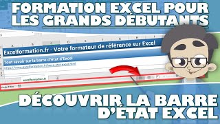 APPRENDRE EXCEL POUR DEBUTANTS – DECOUVRIR LA BARRE D’ETAT [upl. by Averyl]