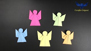 Como fazer Origami ANJO rápido e fácil  tutoriais  DIY [upl. by Adrell]