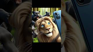 Lion Selfie🤳 lion animals shorts today trending ai funny selfie funnyanimalsreels [upl. by Asela]