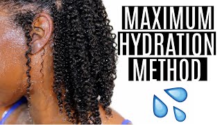 MAXIMUM HYDRATION METHOD  MY CURLS ARE JUICYYYYY [upl. by Dredi]