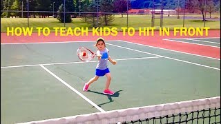 4 year old practices tennis Teach your Child how to HAMMER the ball [upl. by Nonac]