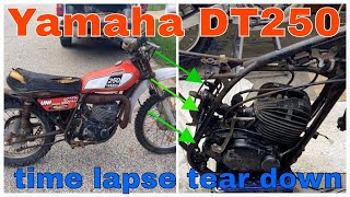 Yamaha DT250 time lapsed disassembly [upl. by Gnouc838]