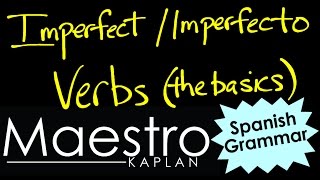 IMPERFECT TENSE An introduction to conjugations imperfecto [upl. by Irol650]