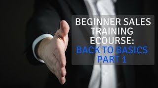 Beginner Sales Training eCourse Back to Basics Part 1 [upl. by Naehs]