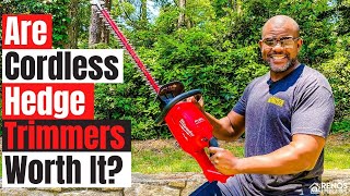 MILWAUKEE M18 HEDGE TRIMMER REVIEW  How to Trim Hedges with Cordless Hedge Trimmer Demo [upl. by Menken]