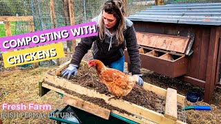 Fast composting Our chicken composting system [upl. by Buzzell]