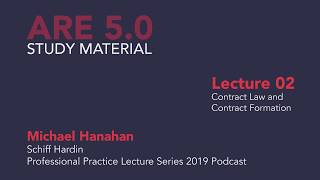 Michael Hanahan  Lecture 02  Contract Law and Contract Formation [upl. by Aseefan]