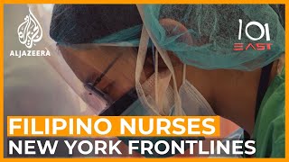 Filipino Nurses New Yorks Frontliners  101 East [upl. by Eeliak36]