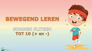 Bewegend leren  Sommen flitsen tot 10  Plus en min [upl. by Shara]