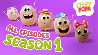 EggyPops  Season 1  All Episodes  Funny Cartoons [upl. by Annalise27]