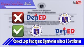 Correct Logo and Signatory Placing in Docs amp Certificates EducNation [upl. by Mis]