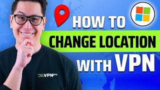 How to change location with VPN  Windows 11 tutorial [upl. by Kired]