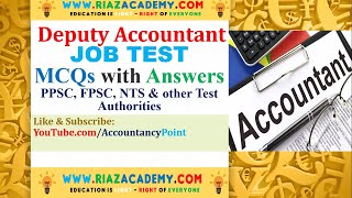 Accounting MCQs for Deputy Accountant Job  Test1 [upl. by Silyhp]