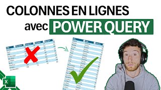 Comment dépivoter des colonnes en lignes avec Power Query [upl. by Haididej]