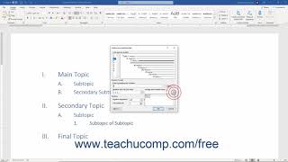 Word 2019 and 365 Tutorial Modifying a Multilevel List Style Microsoft Training [upl. by Fen]