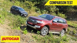 Toyota Fortuner VS Ford Endeavour  Comparison Test  Autocar India [upl. by Cuda]