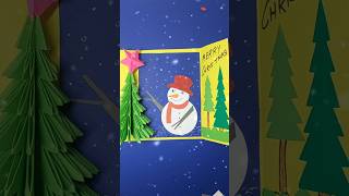 Christmas pop up card 2024  Merry christmas greeting card making  Christmas card handmade [upl. by Krawczyk401]