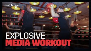 Lawrence Okolie HAMMERS the pads with Shane McGuigan before Cieslak World Title defence [upl. by Martin800]