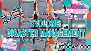 DISASTER MANAGEMENT PROJECT SOCIAL STUDIES CYCLONE CLASS IX  CBSE PRIYANKA VARSHNEY [upl. by Ahsitel594]